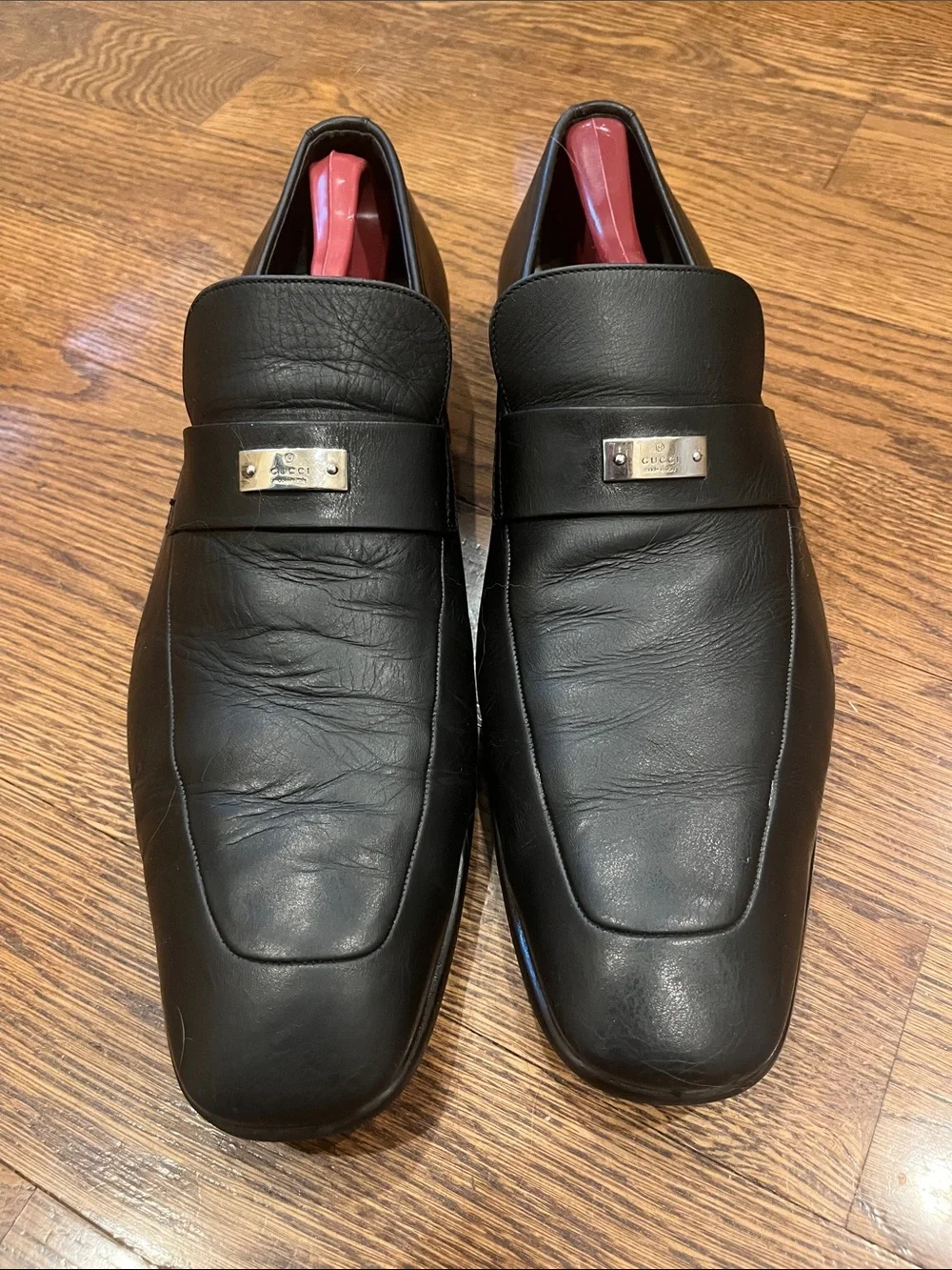 Gucci 11 Black Leather Slip-On Men’s Dress Loafers